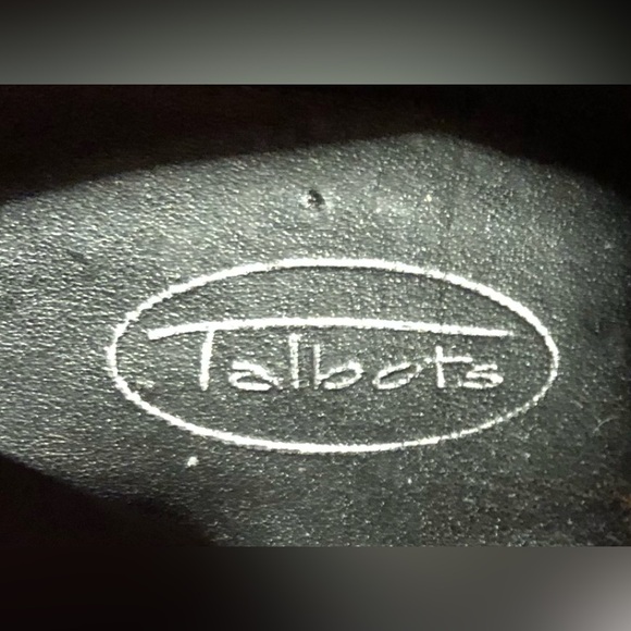 Talbots Hopy Boots Black Leather Suede Round Toe Block Heel 8B Made in Brazil - Picture 6 of 6